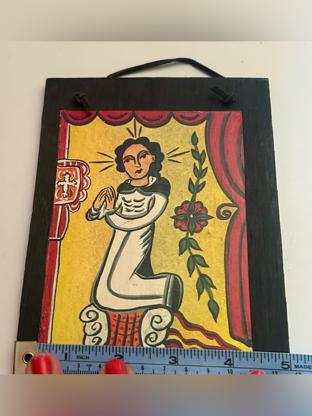 Santo Nino Holy Innocence Retablo Signed Roberto Gonzales New Mexico Santero Art - Picture 3 of 4